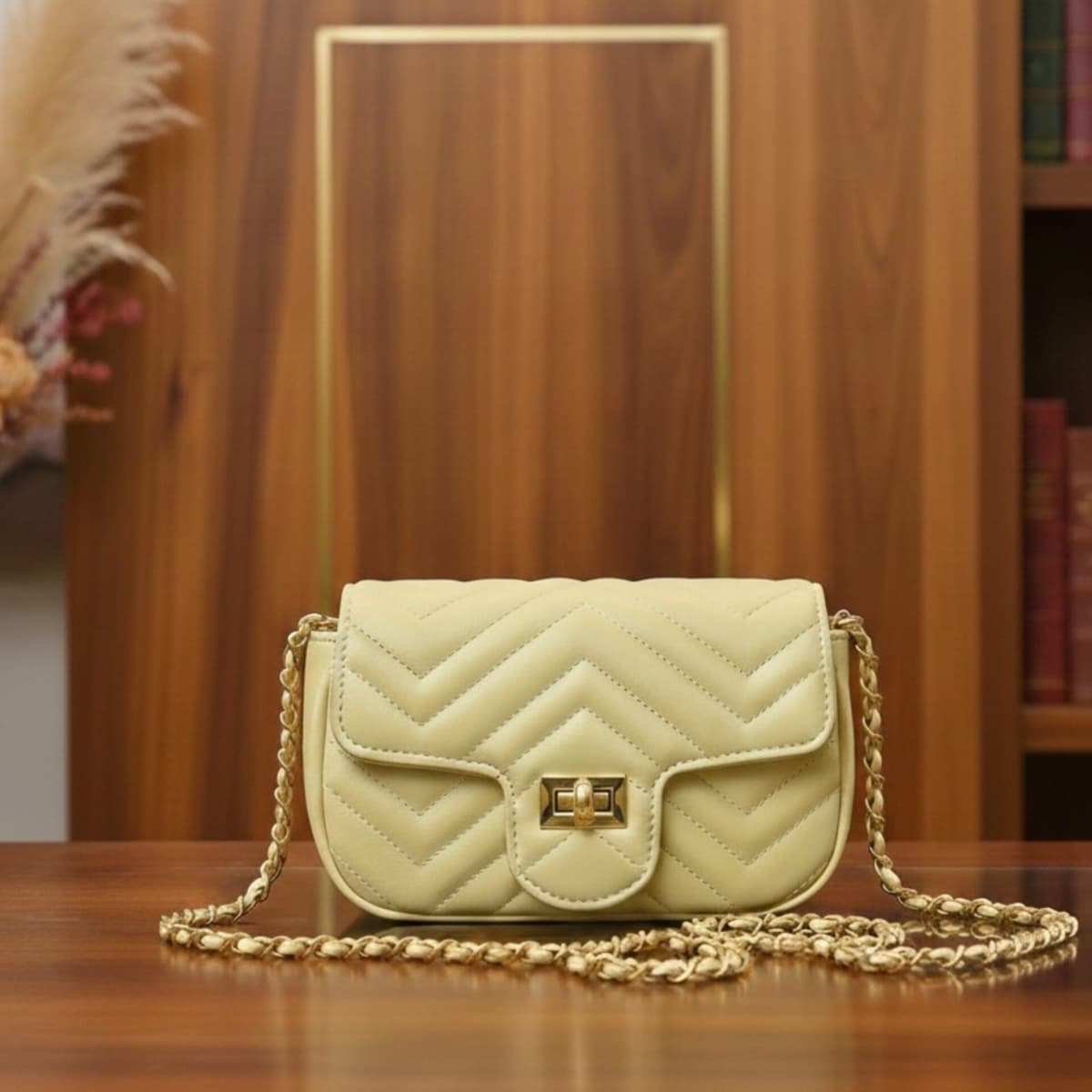 Premium Quilted Chain Crossbody