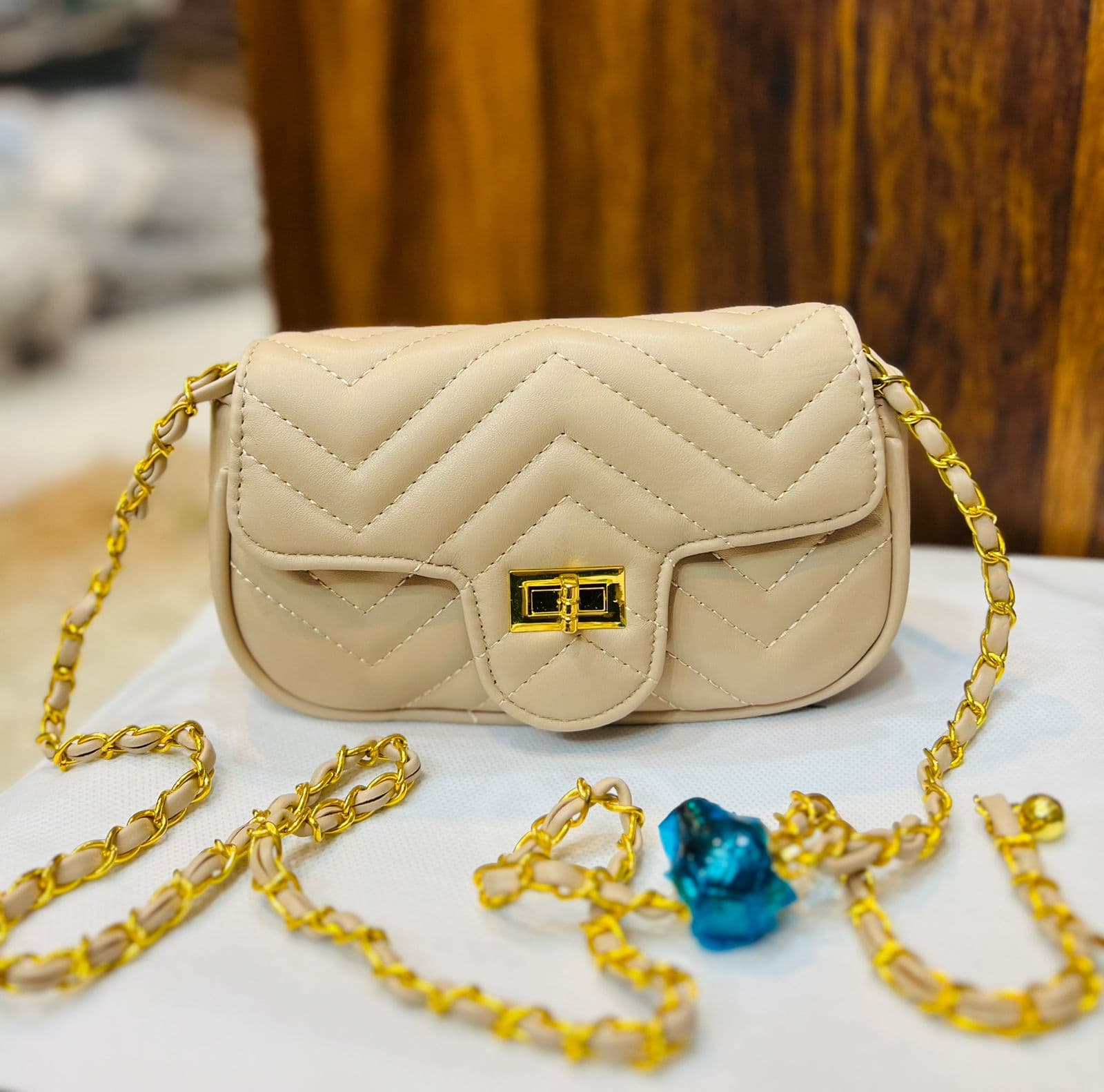 Premium Quilted Chain Crossbody