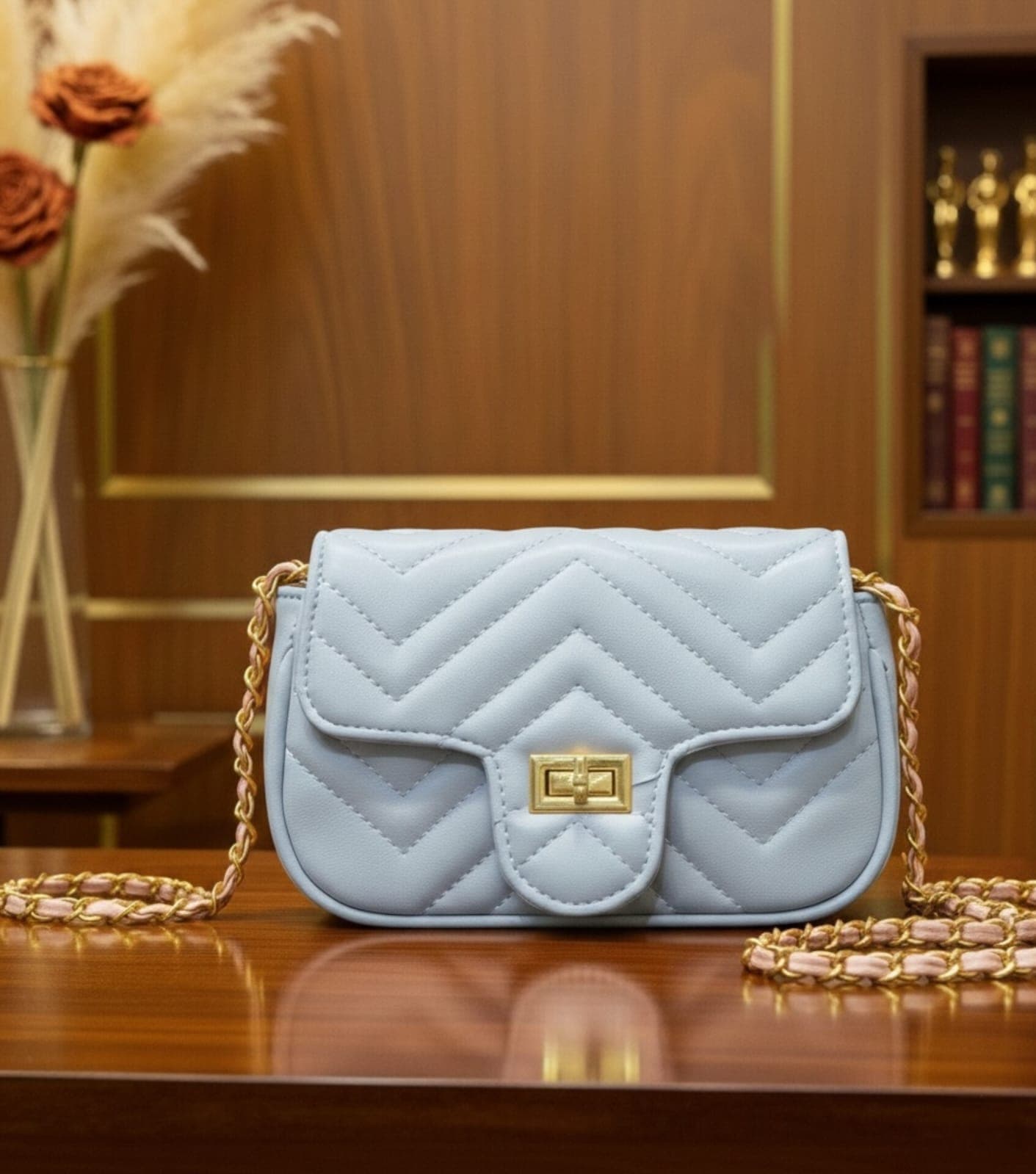 Premium Quilted Chain Crossbody