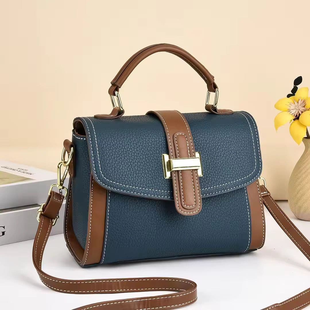 Tote | Blue & brown alternate