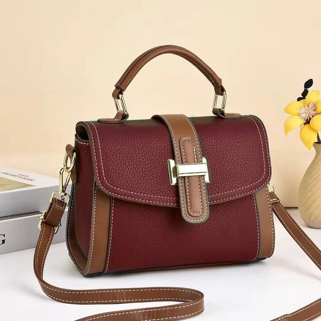 Tote | Maroon and Brown alternate
